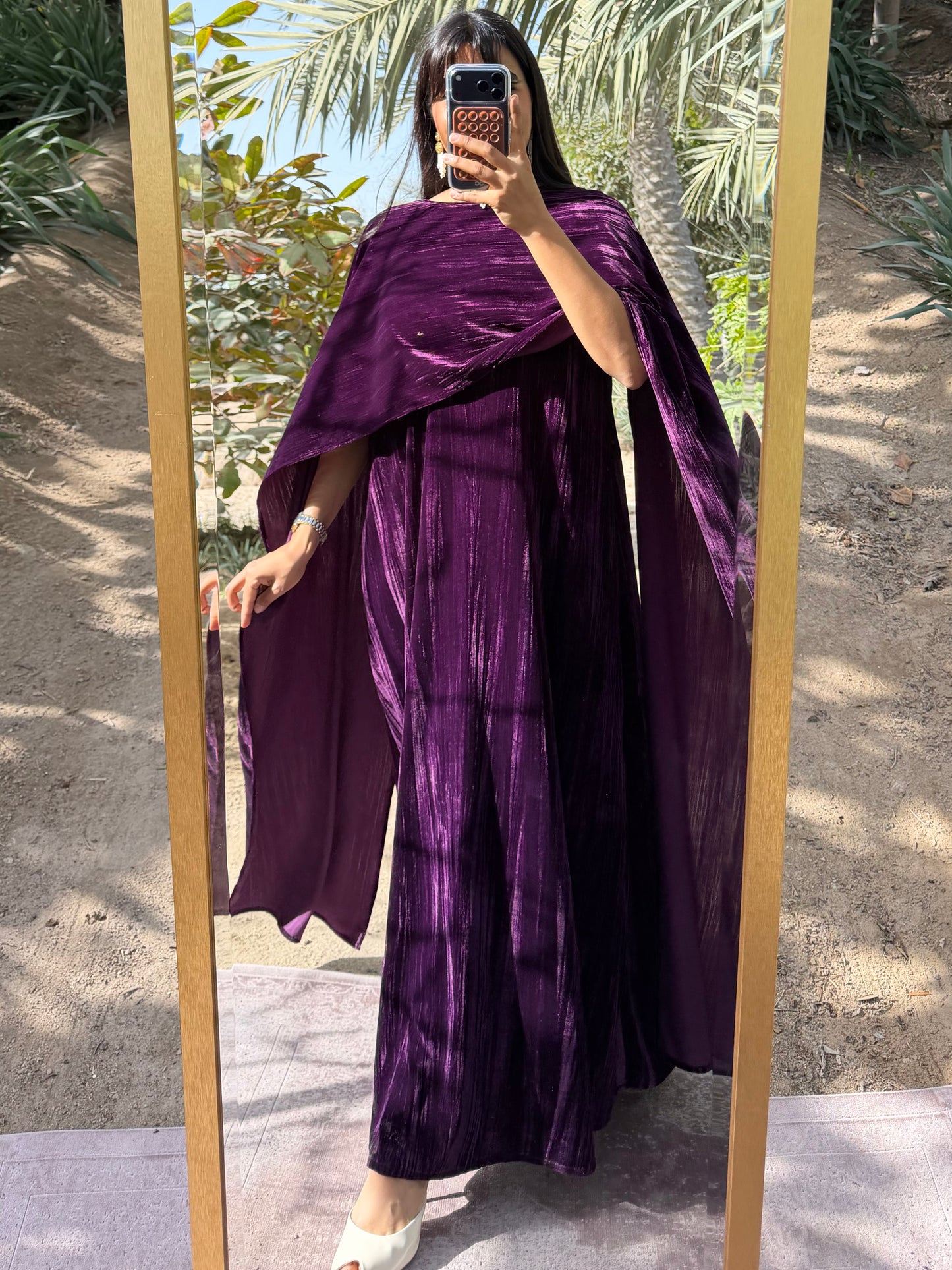 MEI680 - Lilah Velvet Dress in Dark Purple