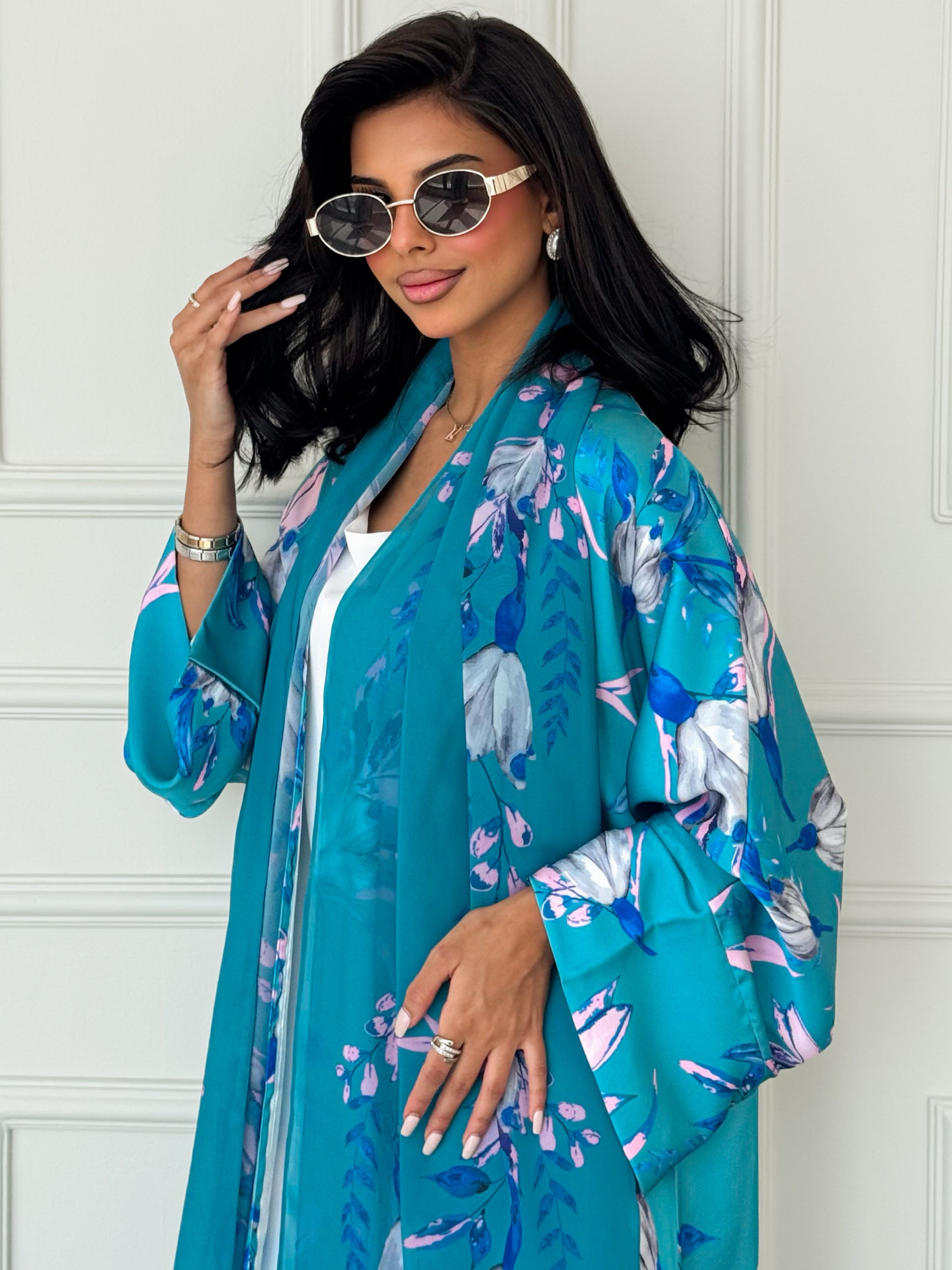 MEI617 - Lilia Abaya in Turquoise