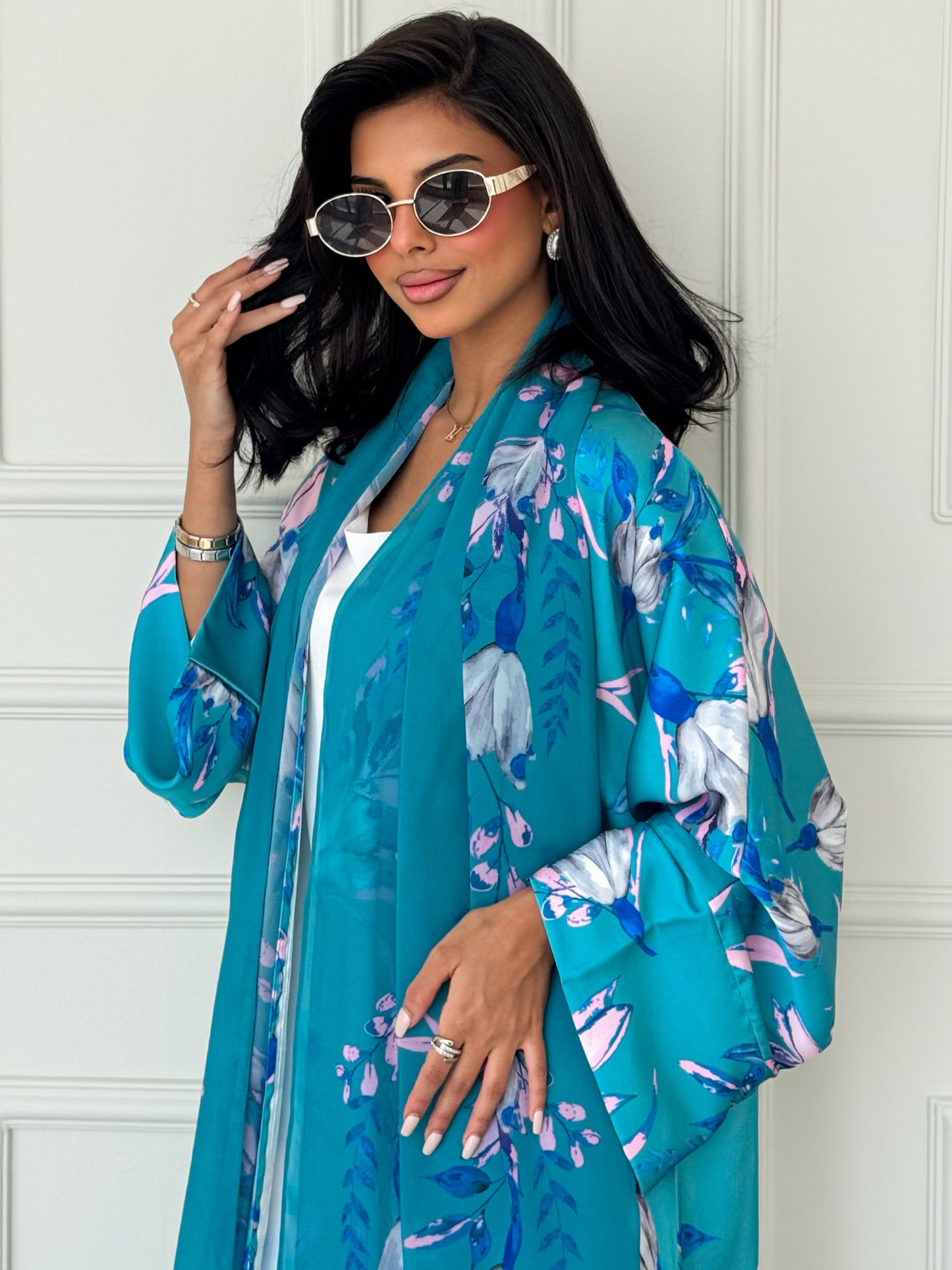 MEI617 - Lilia Abaya in Turquoise