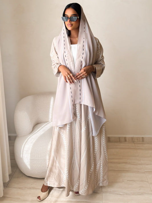 MEI640 - Linea Abaya in Beige