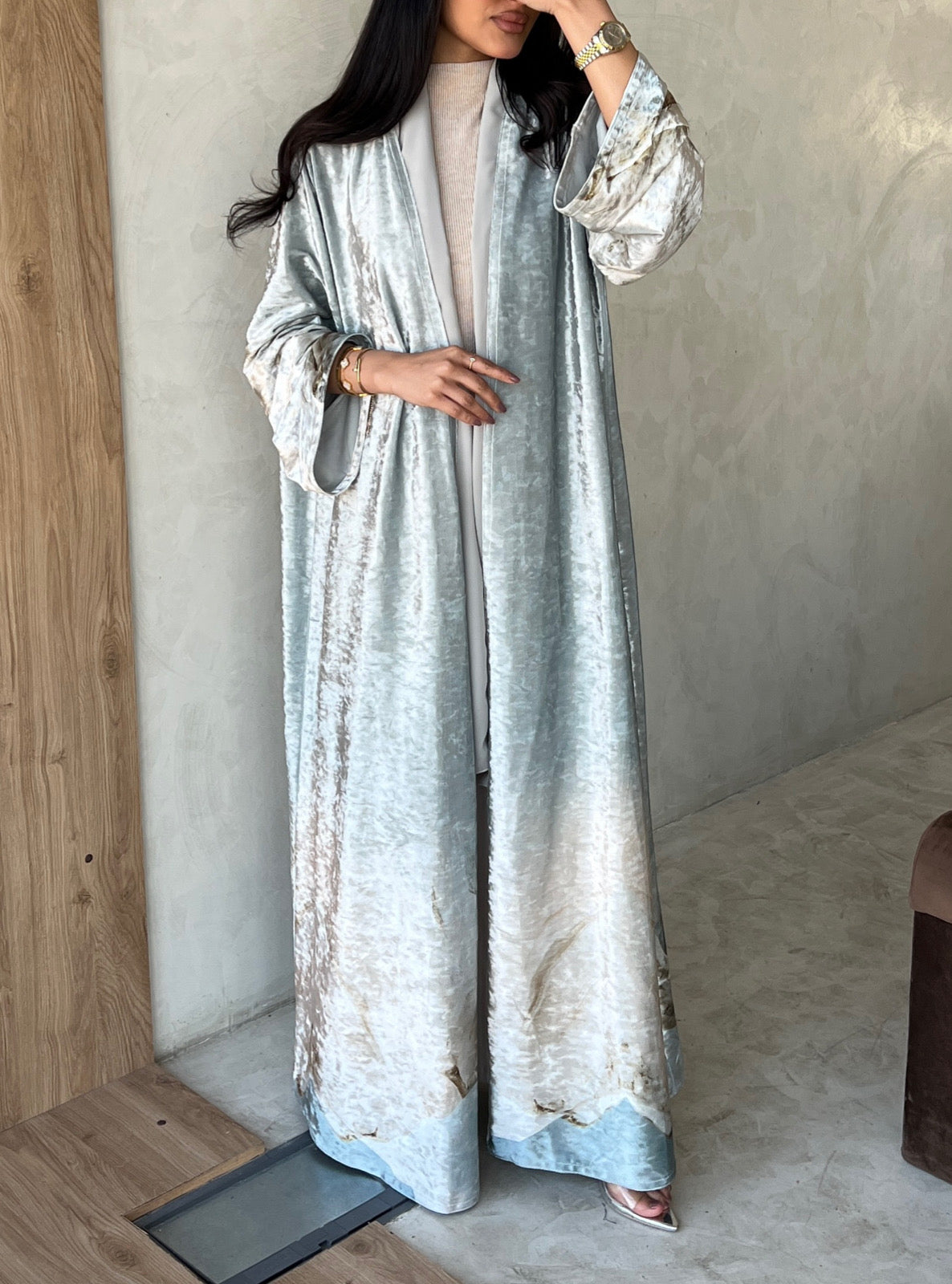 MEI482 - Dunes Abaya in Sage Serenity