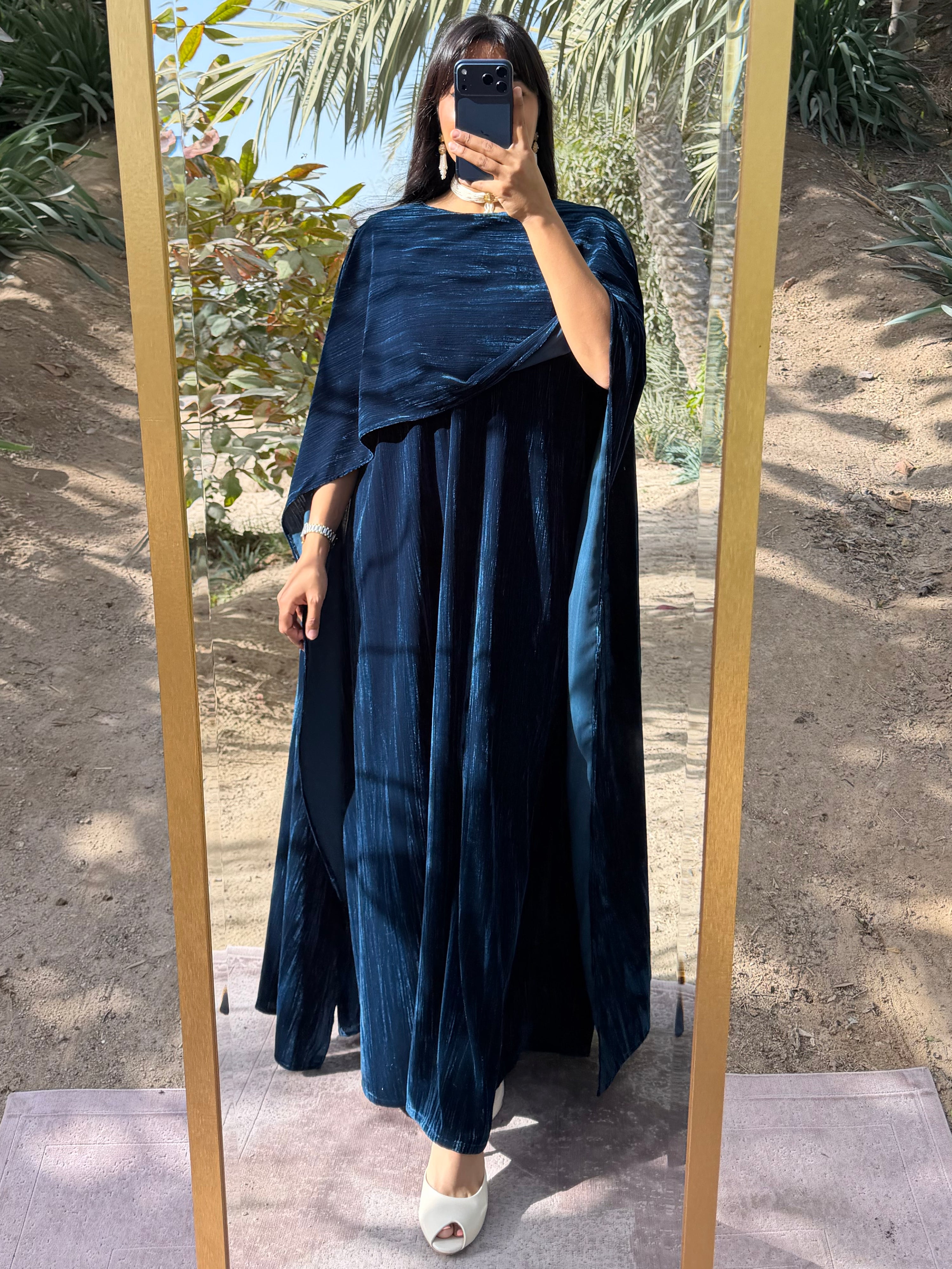 MEI679 - Lilah Velvet Dress in Deep Teal