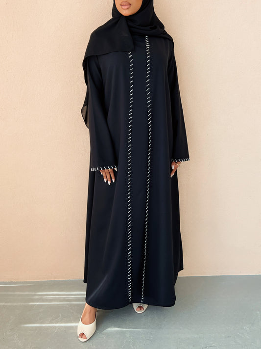 MEI638 - Black Embroidered 3 Piece Set