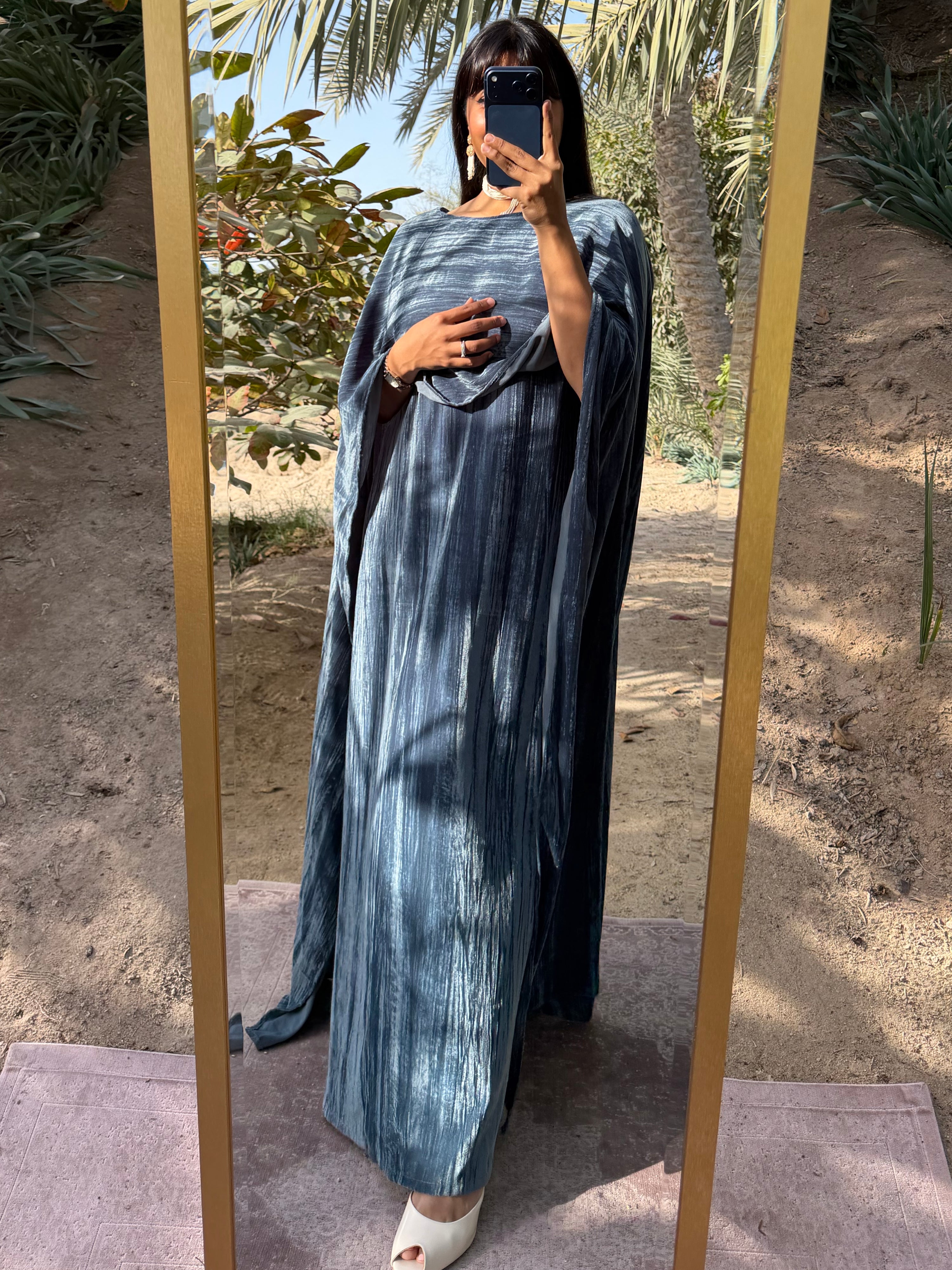 MEI681 - Lilah Velvet Dress in Grey