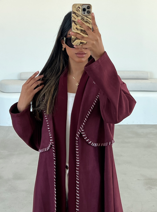 MEI471 - Chamois Trench Abaya