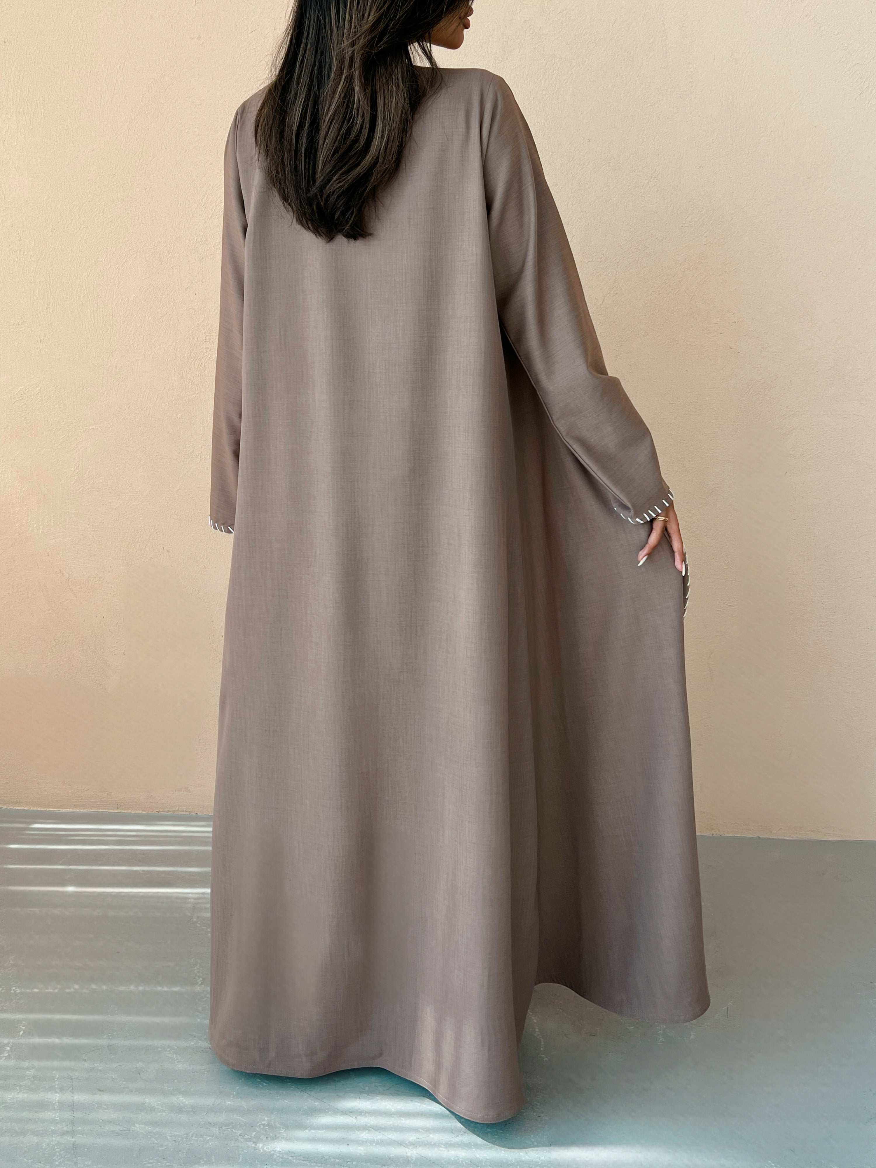 MEI633 - Beige Embroidered 3 Piece Set