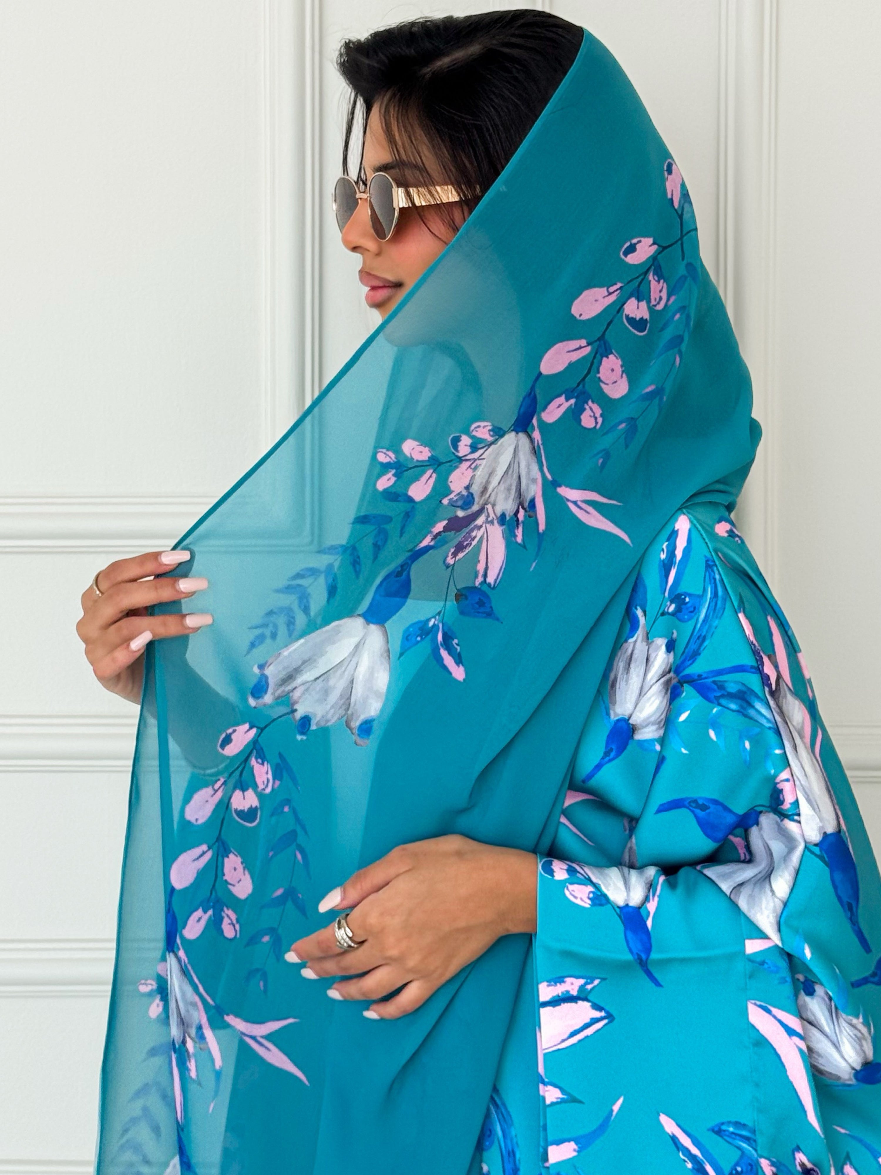 MEI617 - Lilia Abaya in Turquoise