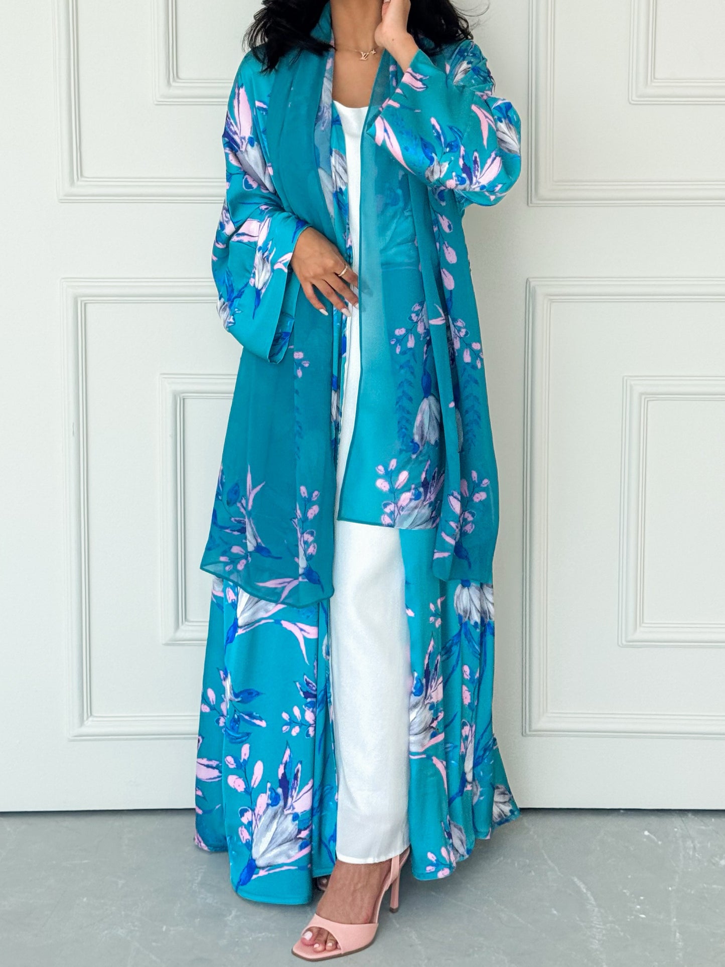 MEI617 - Lilia Abaya in Turquoise