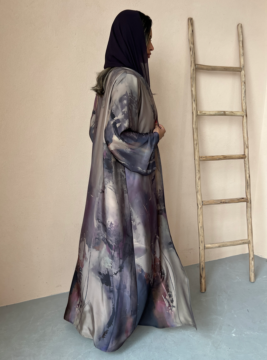 MEI528 - Aurora Abaya in Midnight Haze