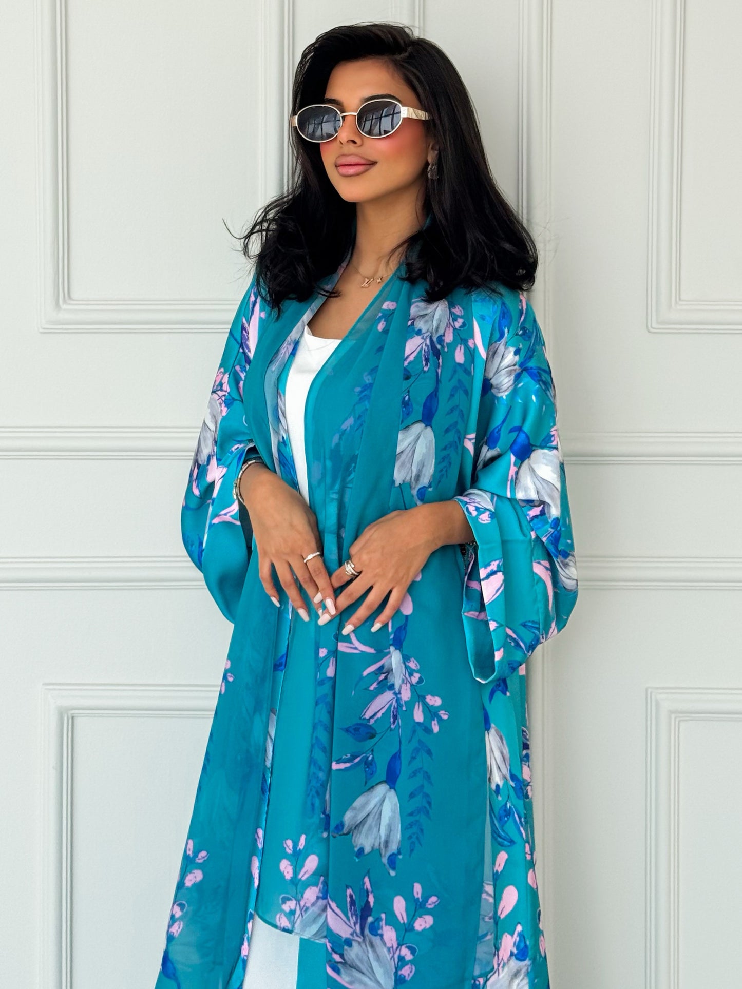 MEI617 - Lilia Abaya in Turquoise
