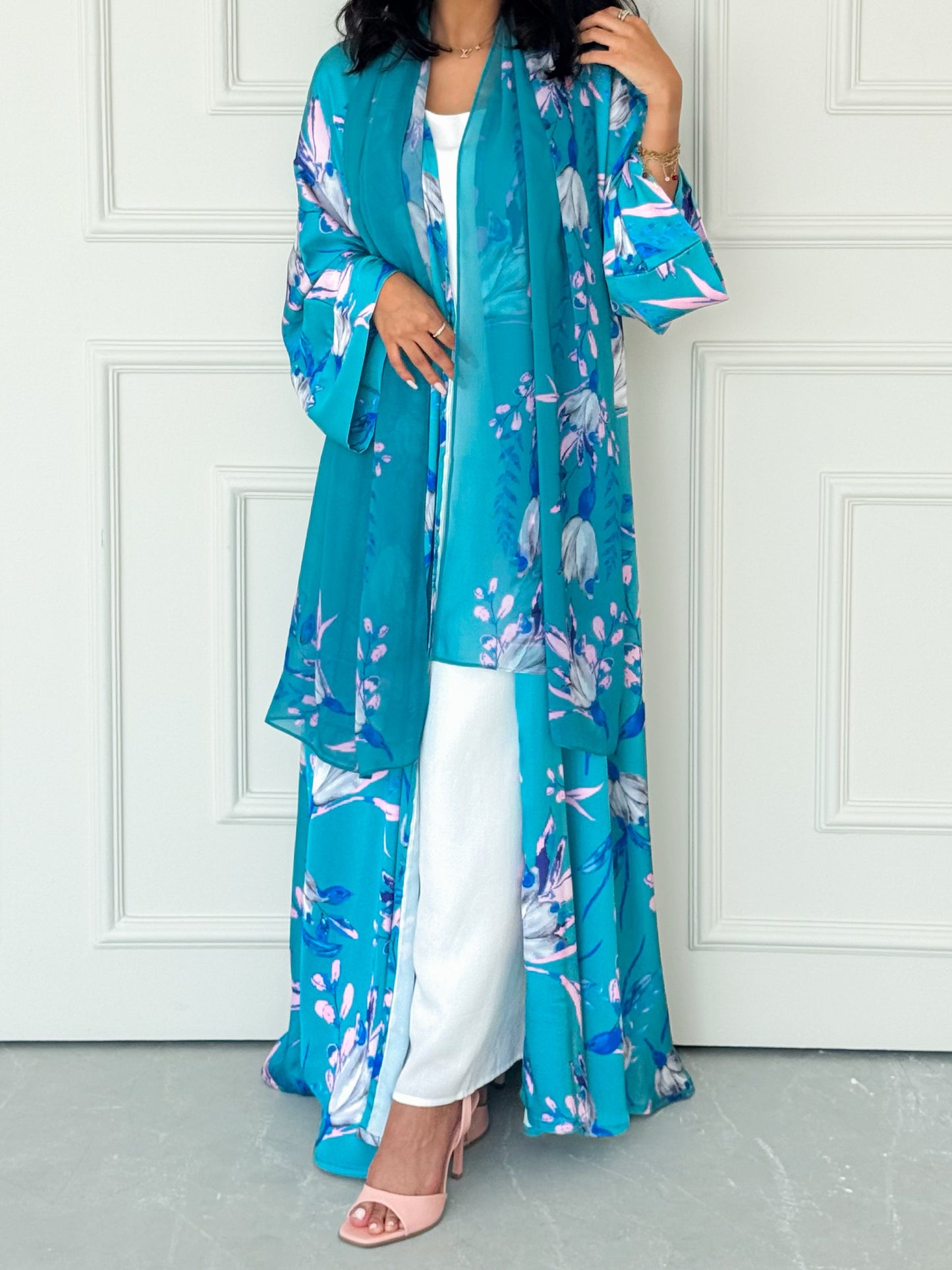 MEI617 - Lilia Abaya in Turquoise