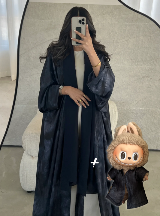 Nova Abaya in Midnight & Mini Labubu Abaya (DOLL NOT INCLUDED)