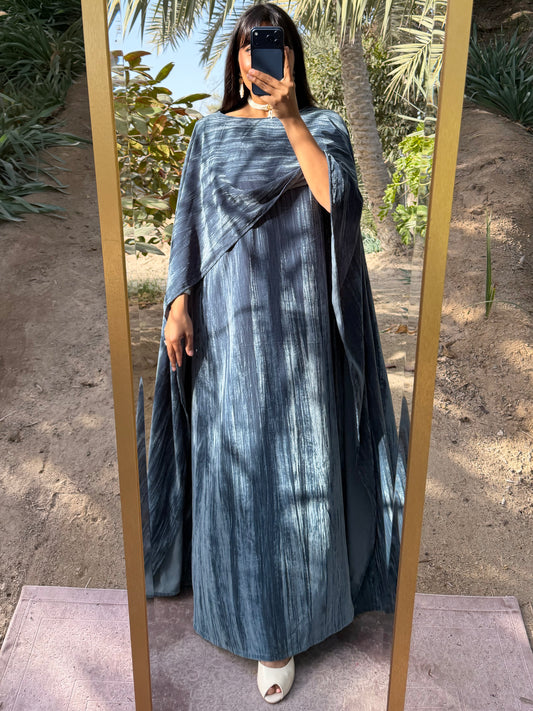 MEI681 - Lilah Velvet Dress in Grey