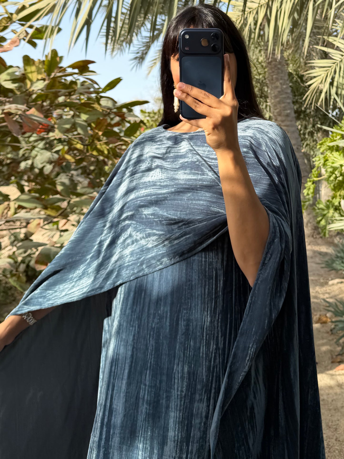 MEI681 - Lilah Velvet Dress in Grey