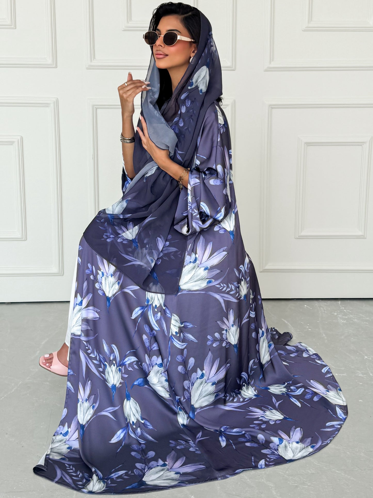 MEI618 - Lilia Abaya in Smoky Lilac