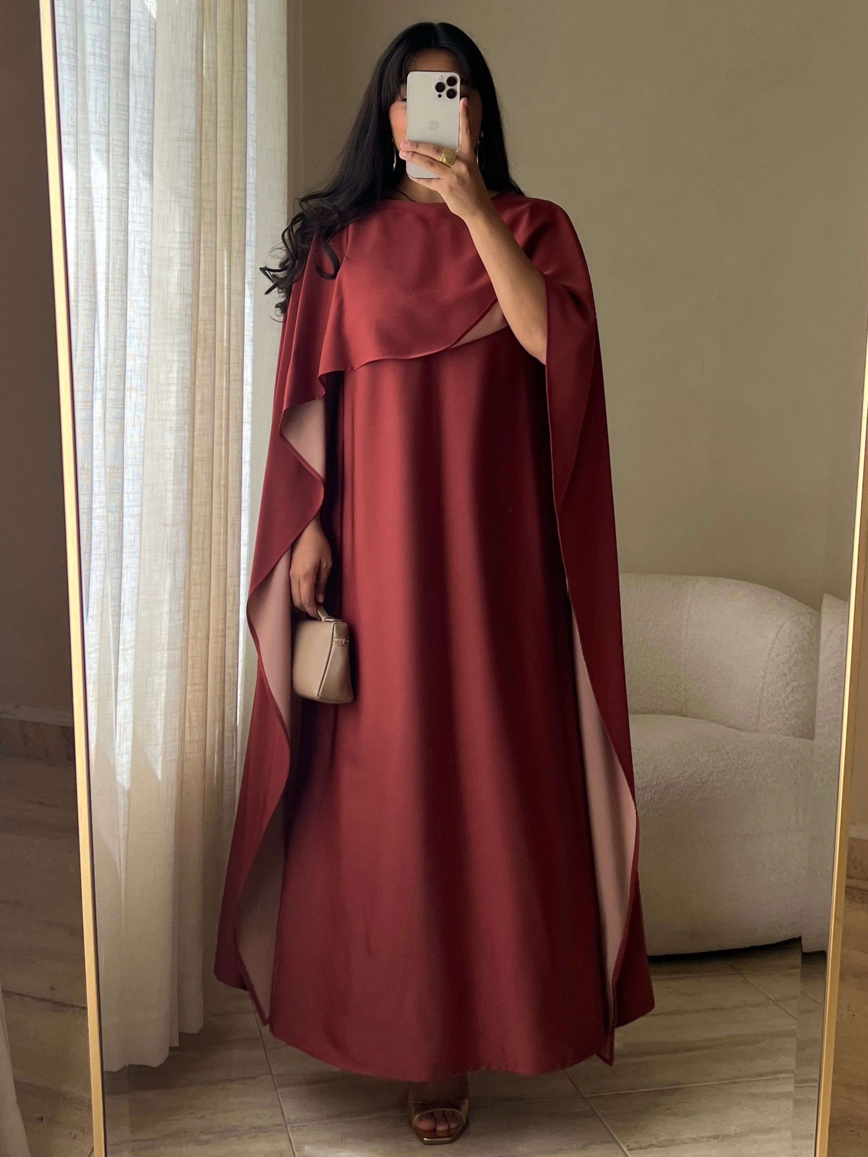 MEI667 - Lilah Dress in Terracota/Nude Dual Tone