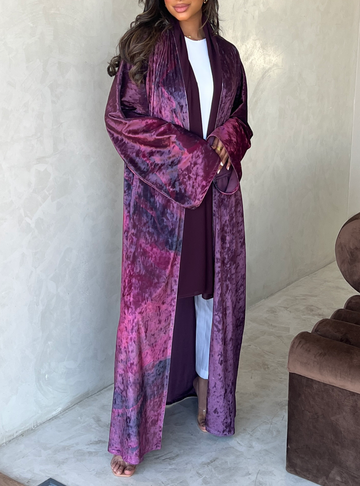 MEI479 - Dunes Abaya in Ruby Sands