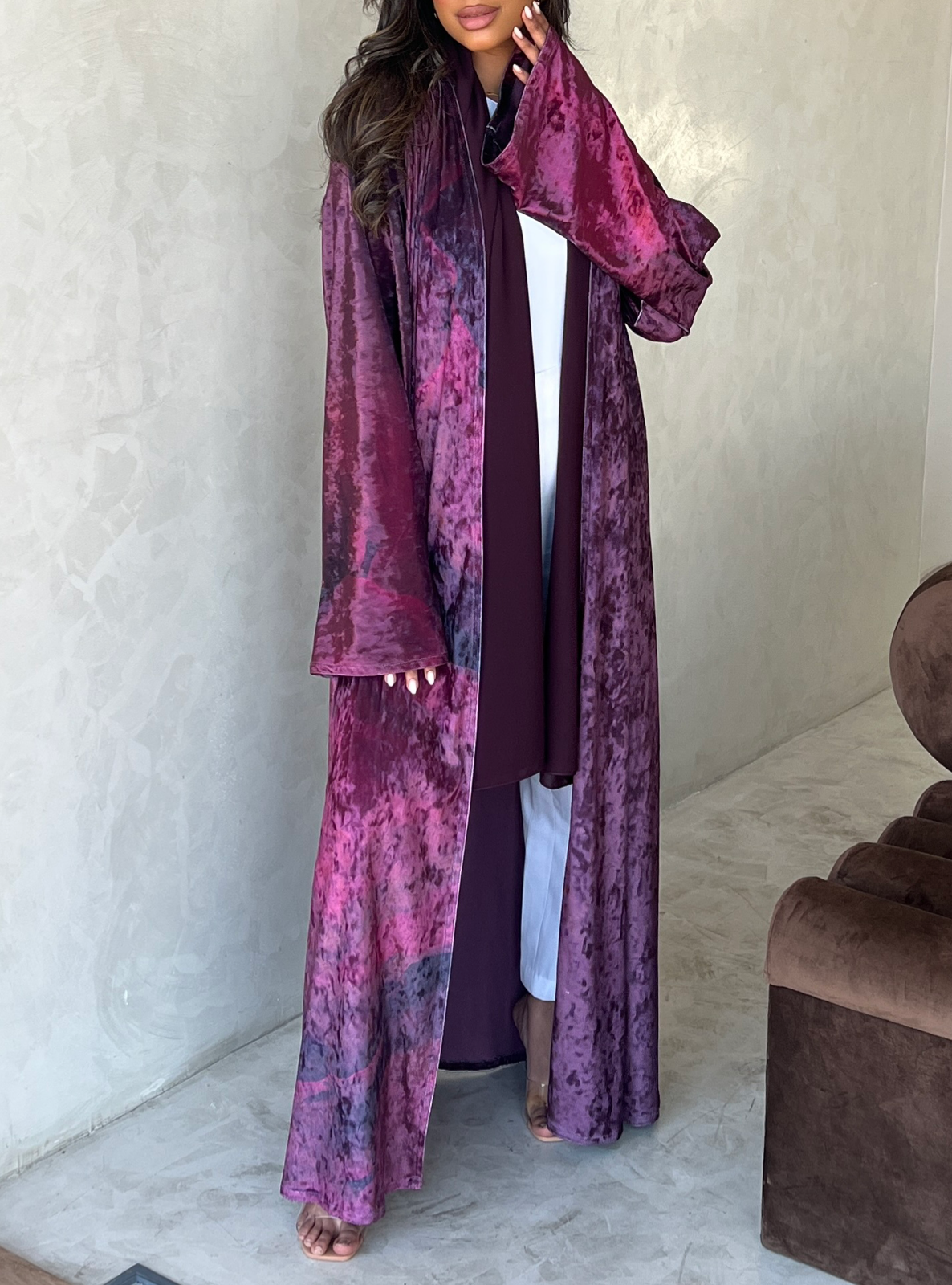 MEI479 - Dunes Abaya in Ruby Sands