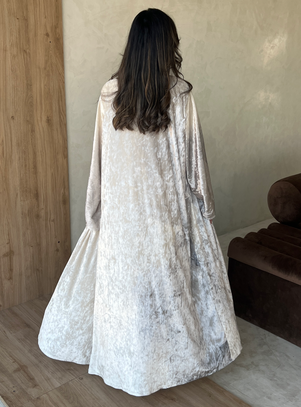 MEI481 - Dunes Abaya in Pearl Mirage