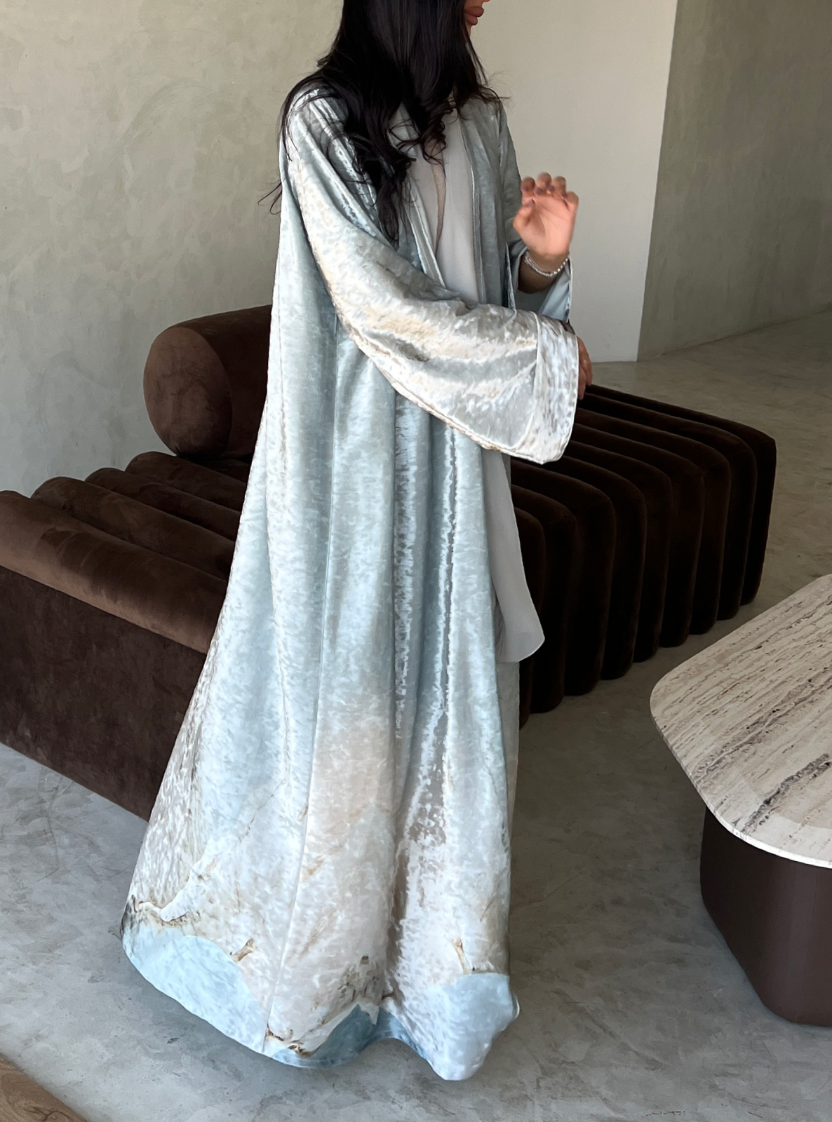 MEI482 - Dunes Abaya in Sage Serenity