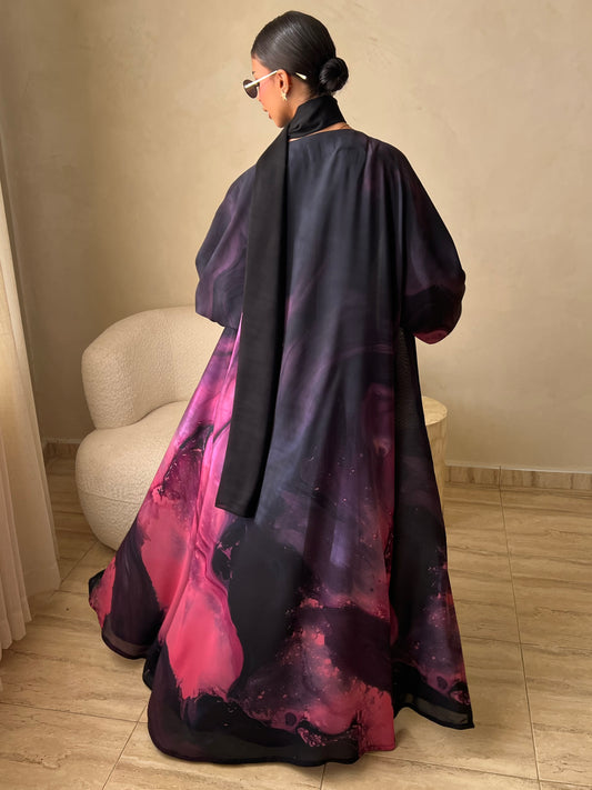 MEI597 - Rose Eclipse Abaya