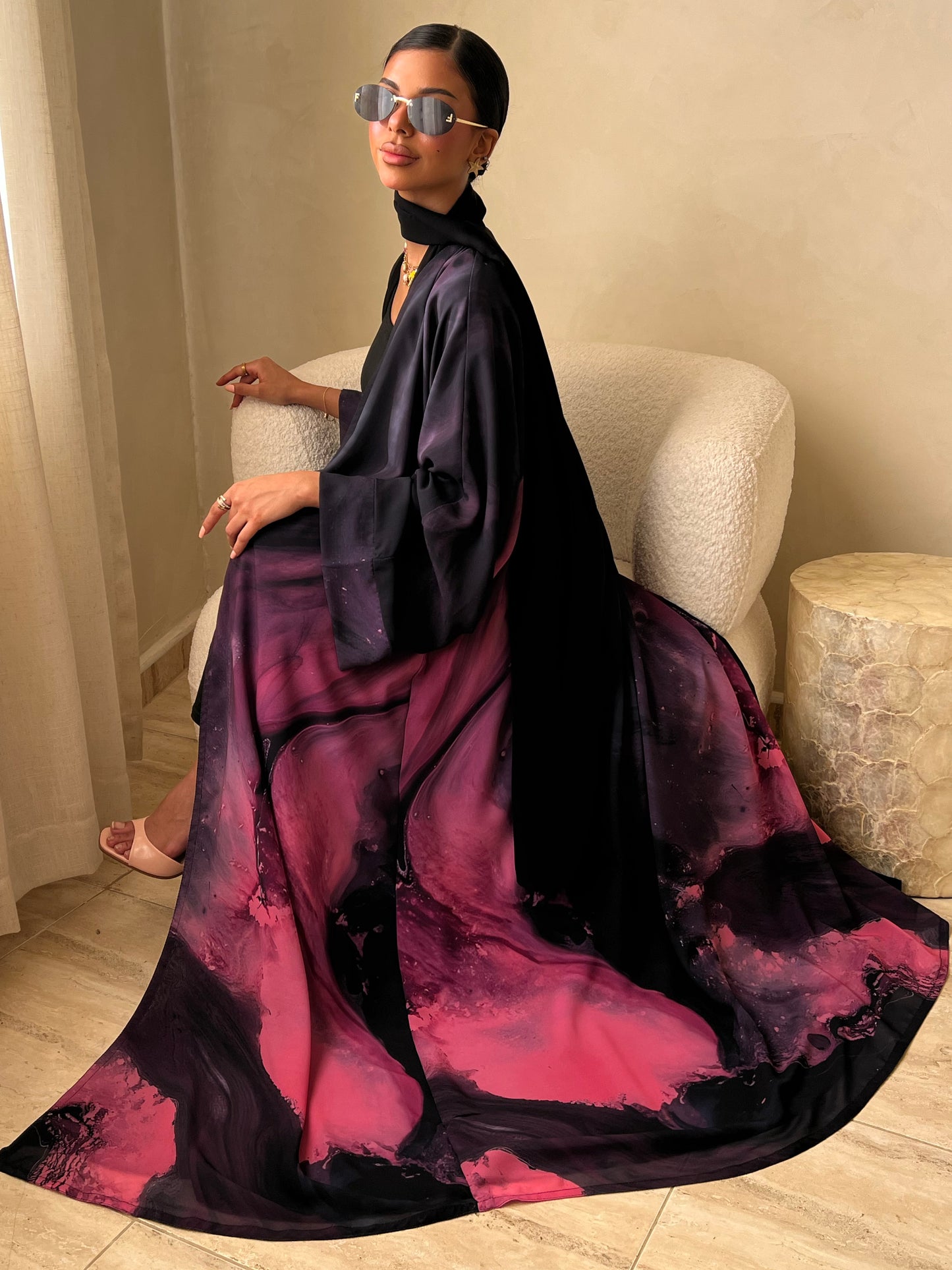 MEI597 - Rose Eclipse Abaya