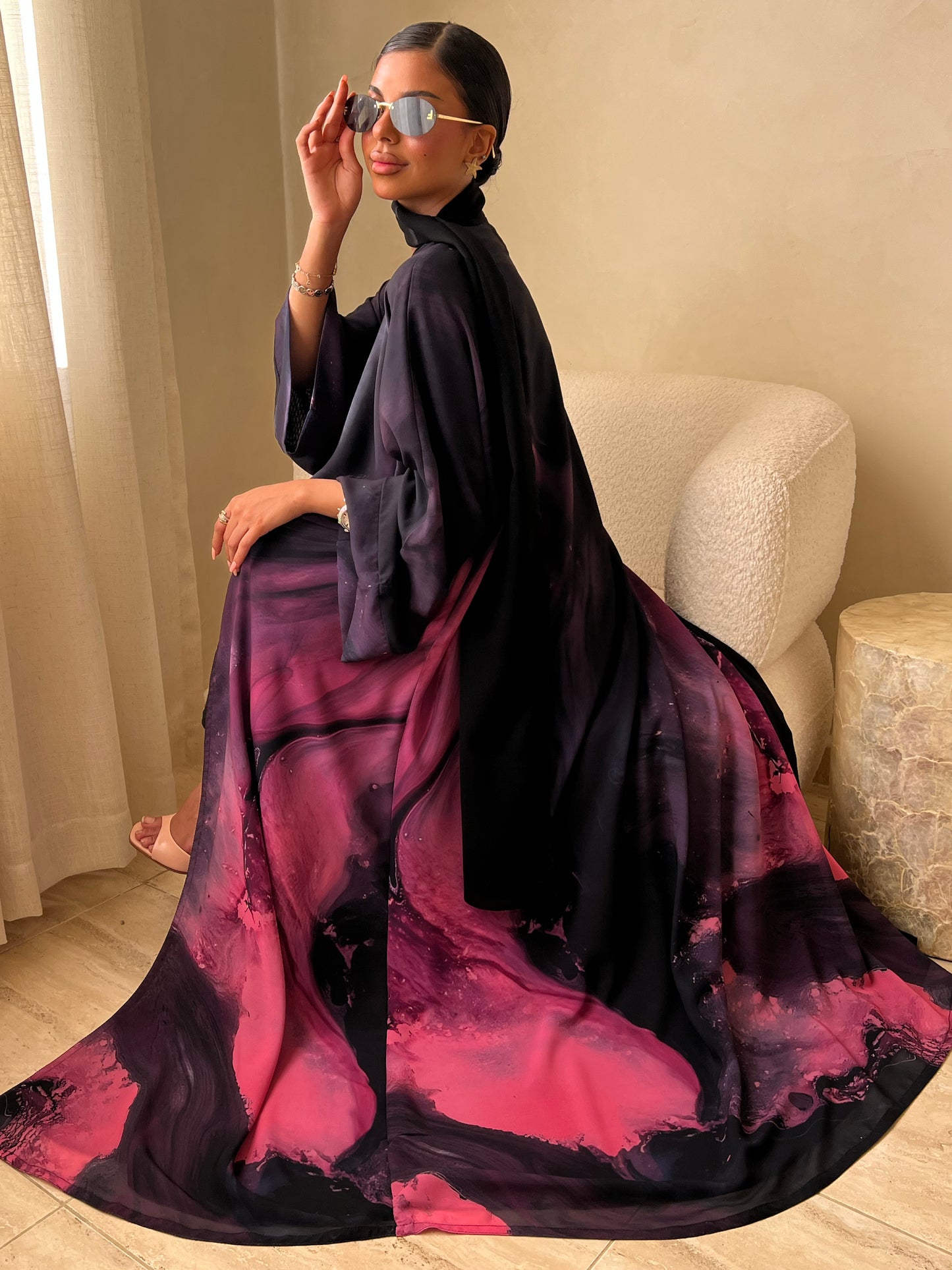 MEI597 - Rose Eclipse Abaya