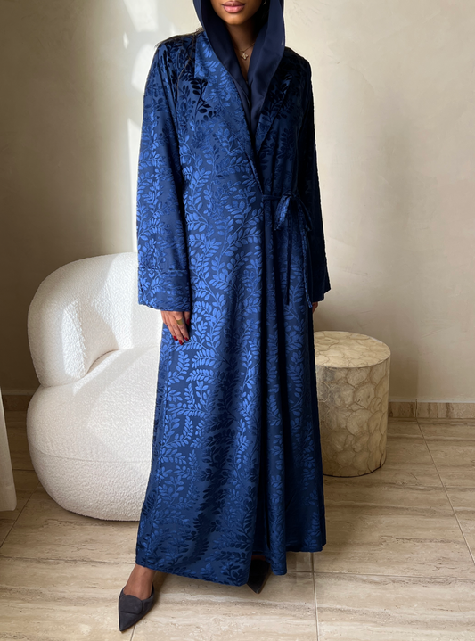 MEI490 - Velvet Embossed Abaya