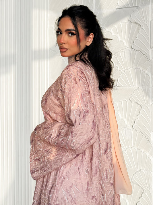 MEI599 - Etherea Abaya in Blush Rose