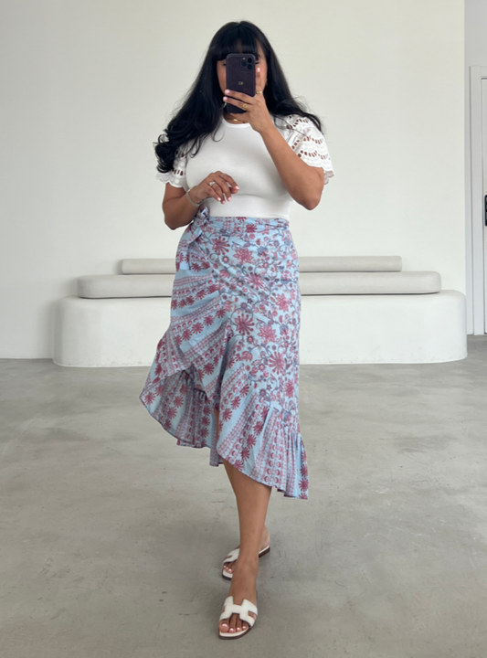 MEI556 - Wrap Ruffles Skirt