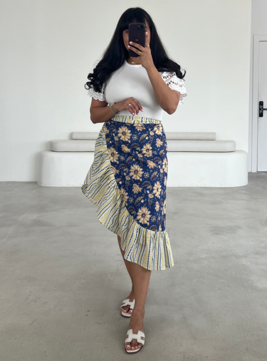 MEI557 - Wrap Ruffles Skirt
