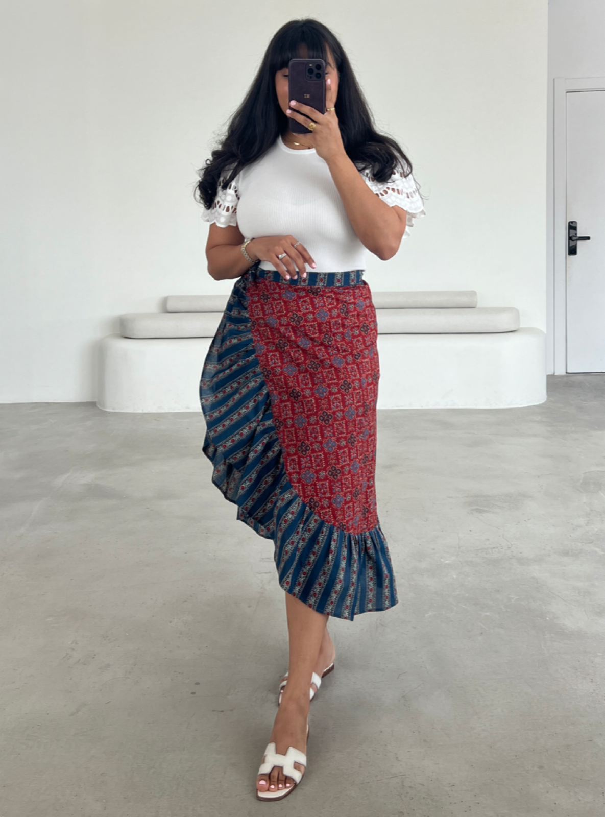 MEI558 - Wrap Ruffles Skirt