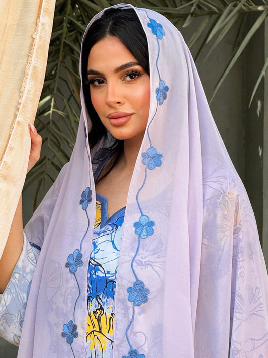 MEI684 - (Bundle of 4) Embroidered Scarfs