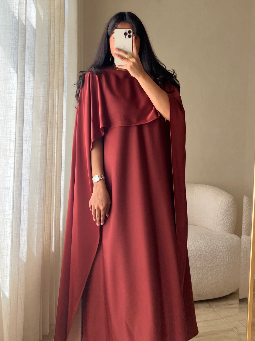 MEI667 - Lilah Dress in Terracota/Nude Dual Tone